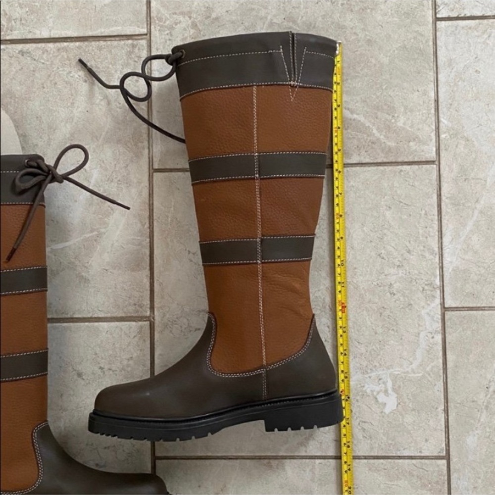 NWT Dover Saddlery Waterproof Black & Brown Boots - Picture 7 of 12
